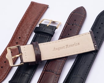 22mm watch strap, real leather strap, Tudor watch strap, Brown Patina Strap Leather watch strap, Watch Bands and Straps,