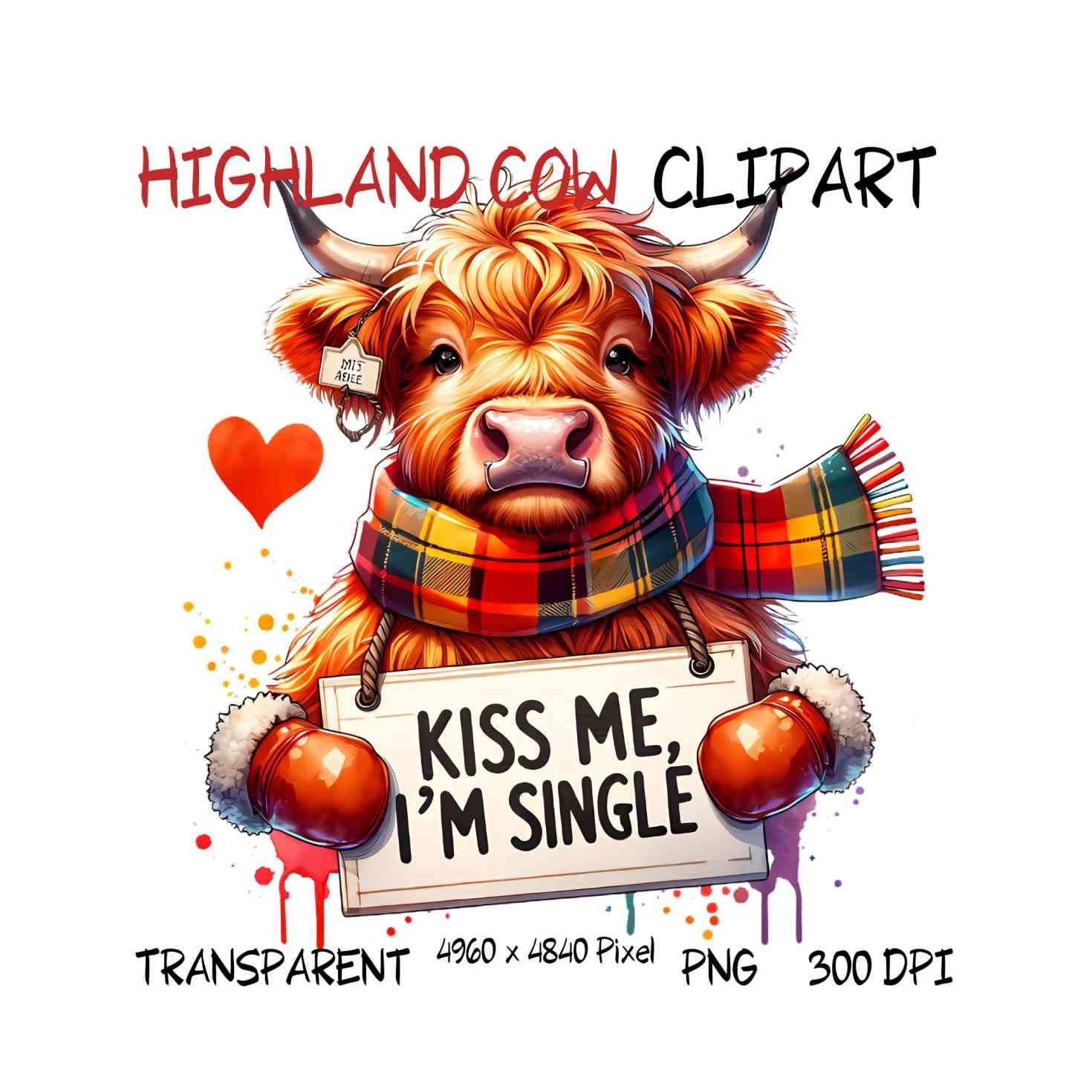 Highland cow clipart tshirt sublimation design, highland cow tumbler design, cute cow graphic, digital download, farm clipart