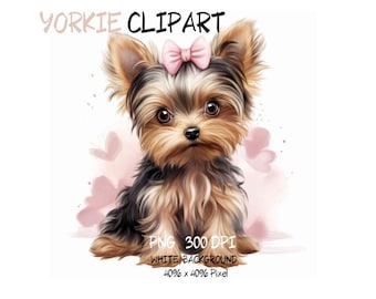 Yorkie watercolor clipart png, Yorkie silhouette, Yorkie t-shirt template, cute pet clipart, Yorkie lover, Yorkie mom and dad