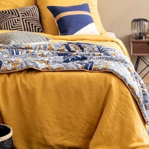 100 Washed Linen 4 Piece Bed Set by Sabani Linens Etsy UK