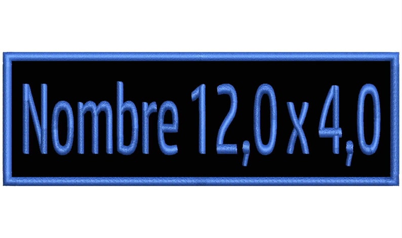 Patch Brodé NOM-TEXTE Patch Thermocollant Personnalisable Rectangulaire image 6