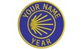 Parche Bordado Termoadhesivo Camino de Santiago (Vieira) Personalizable (Scallop Shell Saint James Way Custom Embroidered Patch) product logo