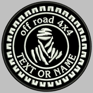 OFF ROAD 4 x 4 anpassbares Eisen auf gesticktem Patch (Eisen auf benutzerdefiniertem gesticktem Patch)