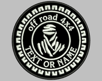Customizable OFF ROAD 4x4 Iron-On Custom Embroidered Patch