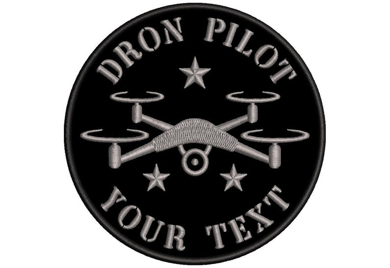 Fer pilote personnalisable DRON sur patch brodé image 2