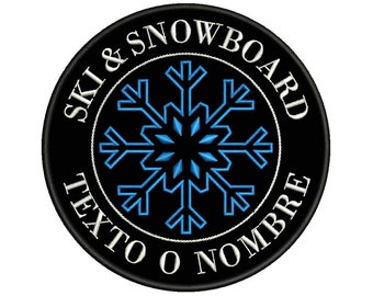 Customizable SKI & SNOWBOARD Iron-On Embroidered Patch