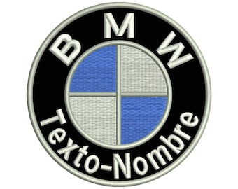 Toppa ricamata termoadesiva BMW personalizzabile (toppa ricamata personalizzata BMW)