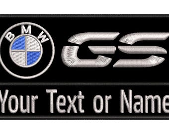 Toppa ricamata termoadesiva BMW GS personalizzabile