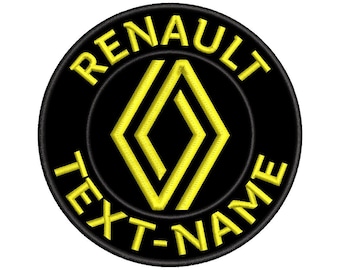 Parche Bordado Termoadhesivo RENAULT Personalizable (Iron On Custom Embroidered Patch)