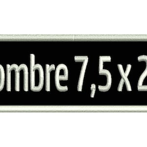 Patch Brodé NOM-TEXTE Thermocollant Personnalisable Ovale image 3