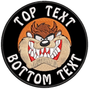 Customizable Iron On Custom Embroidered Patch TASMANIAN DEVIL TAZ