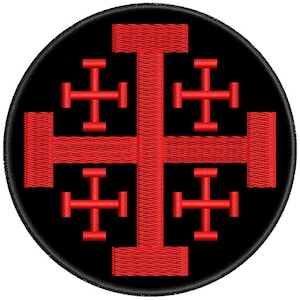 Patch brodé thermocollant Croix de Jérusalem