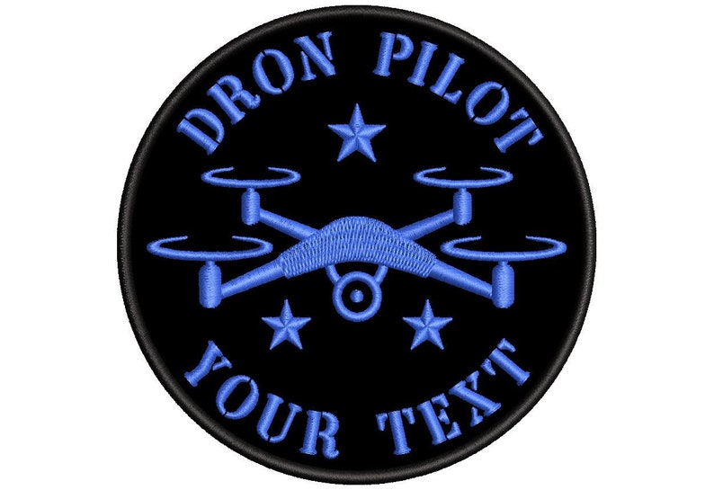 Fer pilote personnalisable DRON sur patch brodé image 1