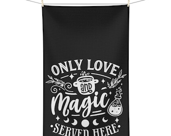 Only Love & Magic Witch Black Tea Towel