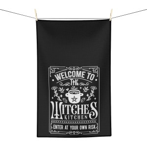 Enter at Your Own Risk Black Tea Towel
