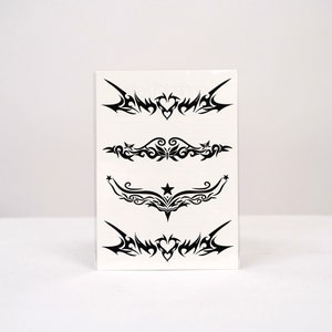 Temporary tattoos - Set of 4 waterproof temporary tattoos