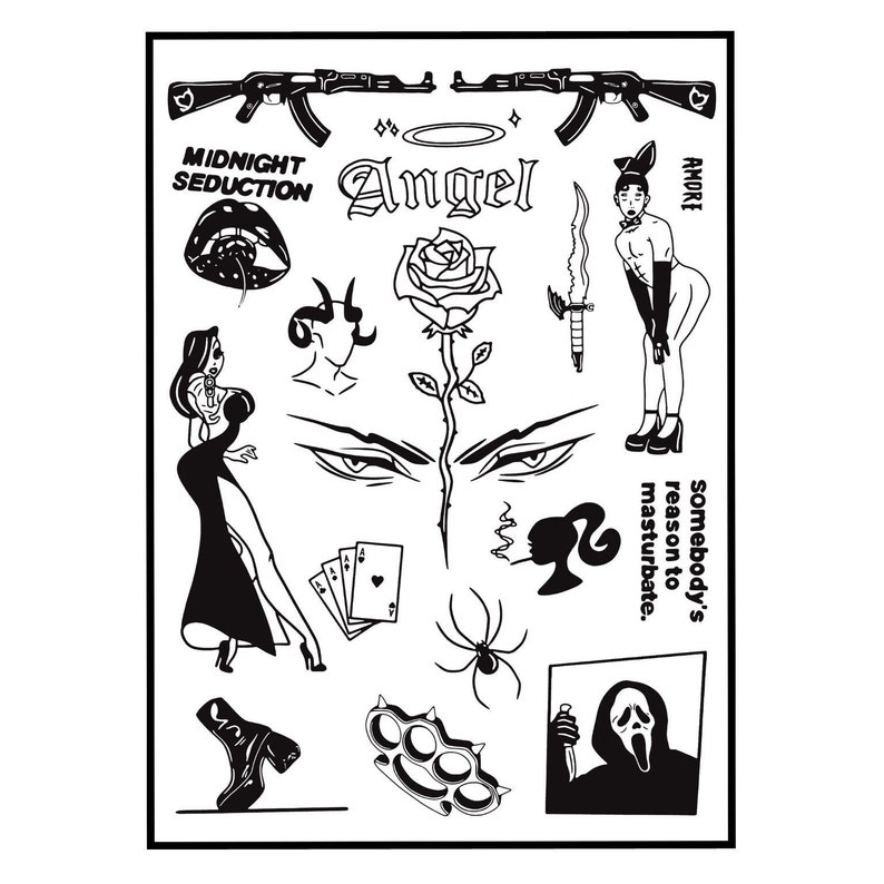 Y2k Temporary Tattoos Etsy Australia