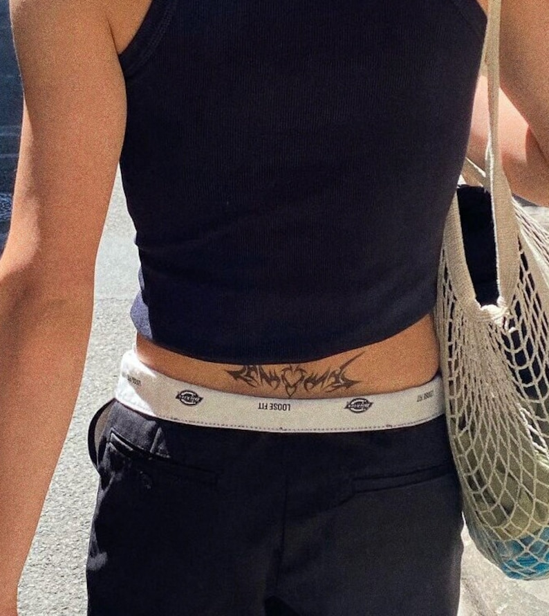 Y2K Lower Back Temporary Tattoos Etsy Finland