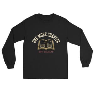 Maglietta a maniche lunghe One More Chapter Social Club / Maglietta stile college per lettori / Regalo accogliente per amanti dei libri