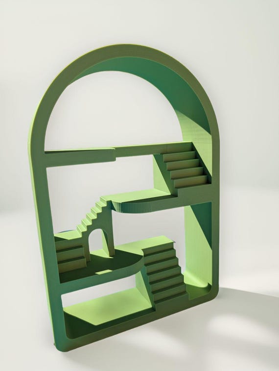 Smiski Figurine House: Arched Roof Display Shelf
