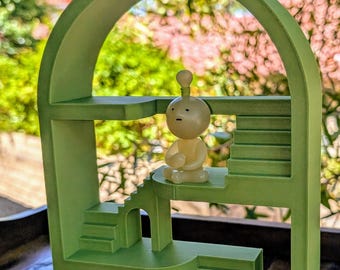 Smiski Display House | Modern Arch Staircase Shelf | 3D Printed Stand