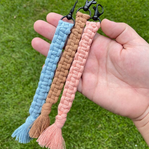 Handmade Macrame Square Knot Keychain