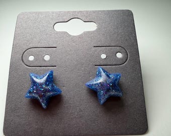 Resin Art Star Stud Earrings