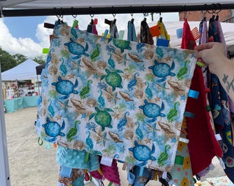 Ocean Themed Taggie Blanket