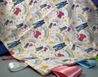 Ms. R Themed Taggie Blanket