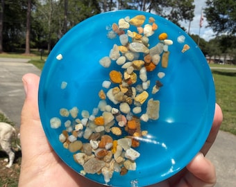 River Rock Table Coasters: Four Inch