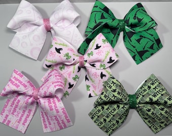 Themed Fabric Bow: Wicked, Animal Birthday, Girl Scout, Pig & More