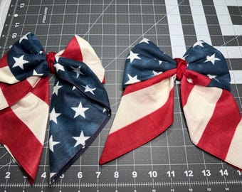 Patriotic Theme Cheer Style Bow