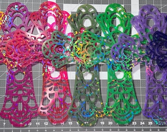 Holographic Resin Cross Wall Art