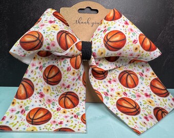 Sports Themed Cheer Style Bows: Basketball, Volleyball, Football, Soccer, and Softball