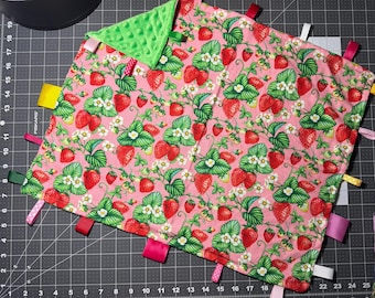 Strawberry Taggie Blanket