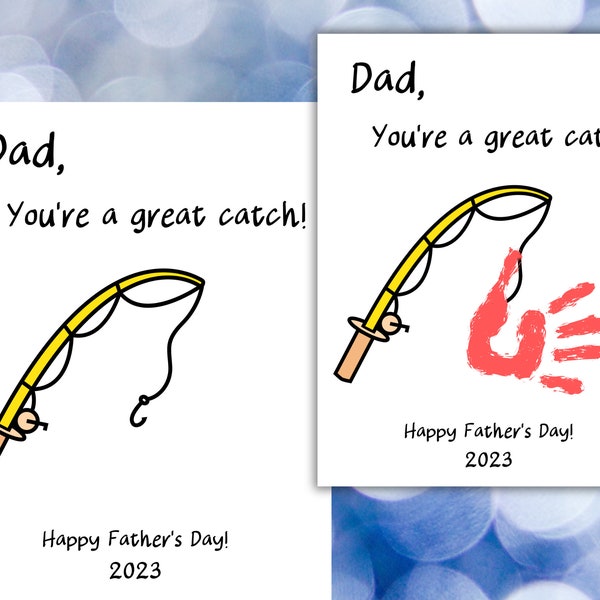Father's Day Printable-You're a Great Catch!-Fishing-Teacher Resource-Daycare Resource-Happy Father's Day