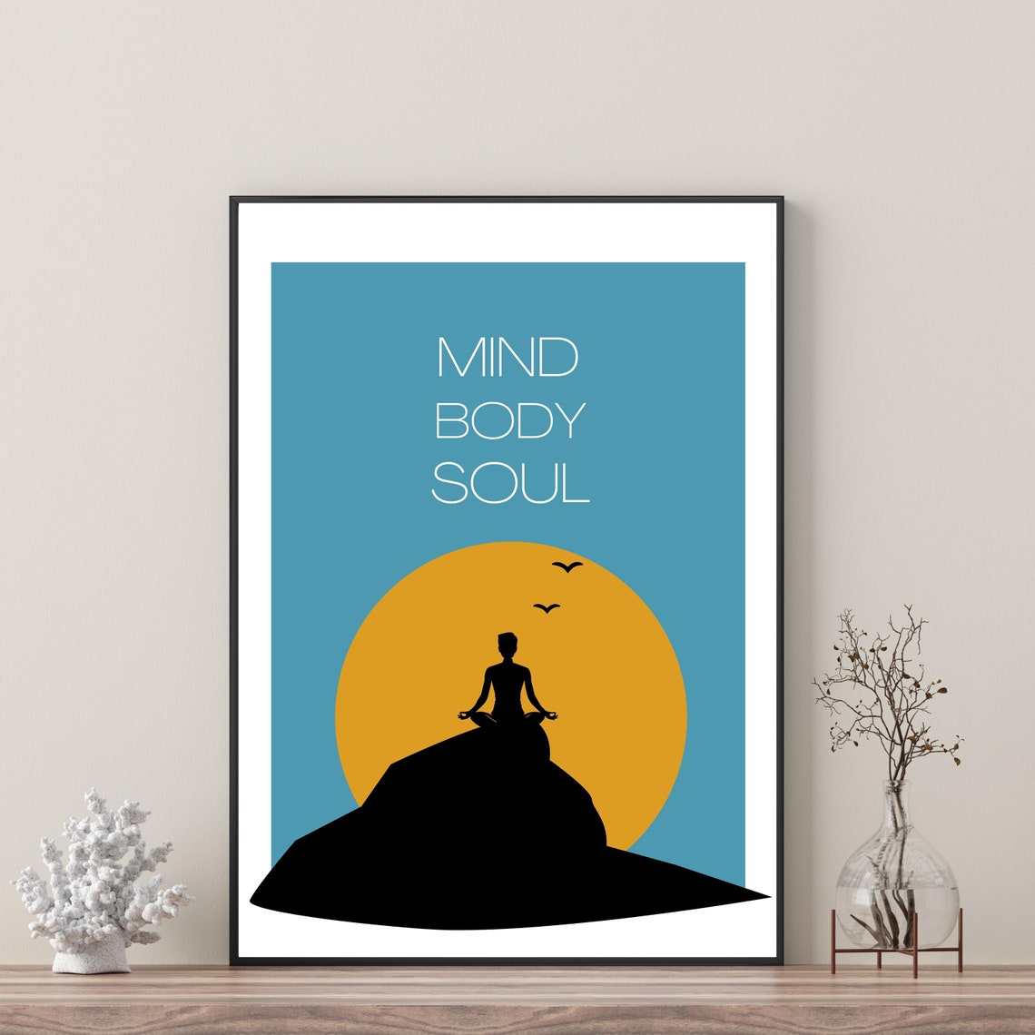 Mind Body Soul Print Wellness Posters Empowerment Print Etsy