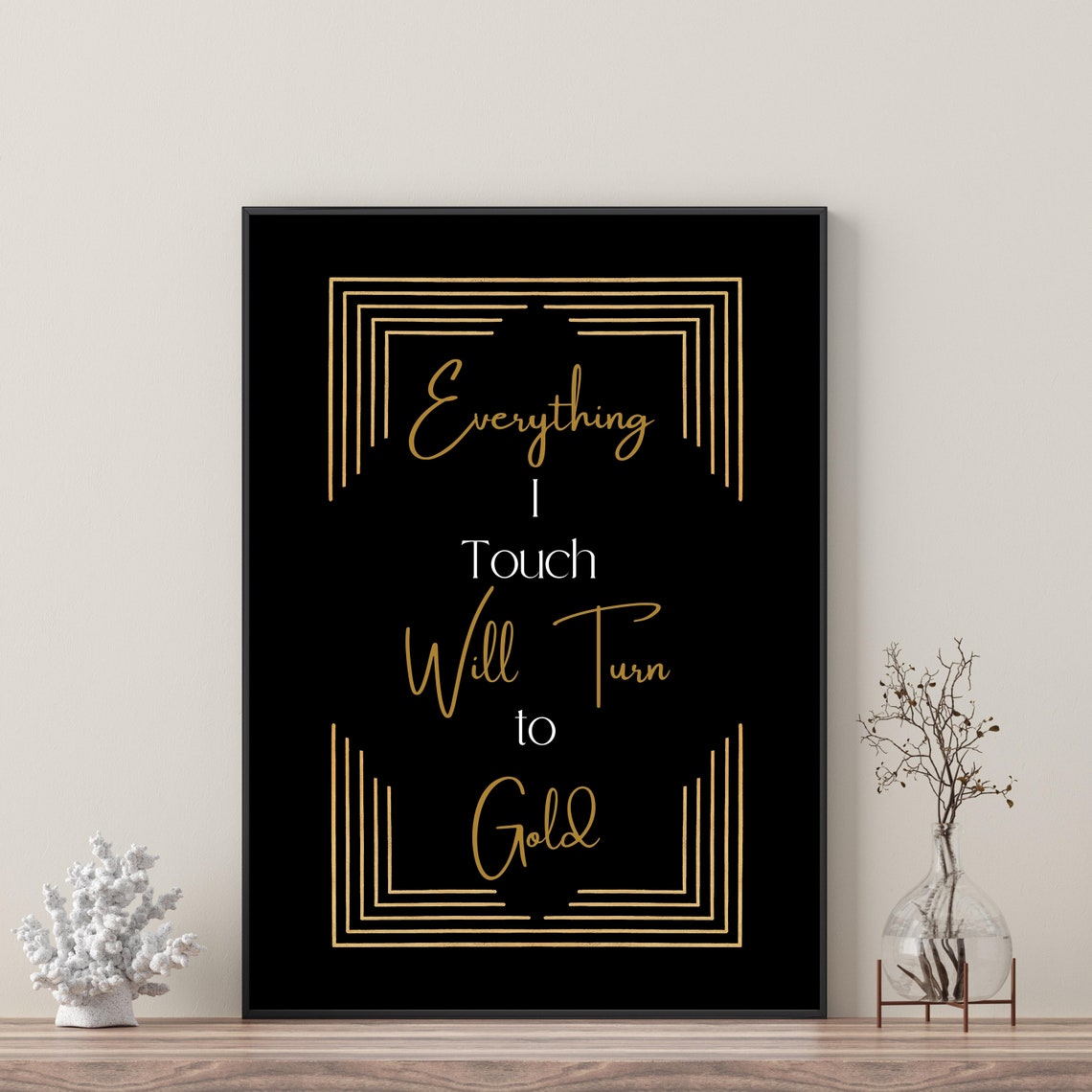 Everything I Touch Turns to Gold Affirmations Print Young Etsy