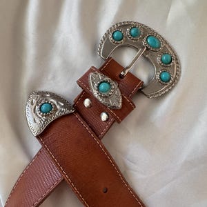 Vintage Leather Concho Belts for Women - Etsy display picture 2