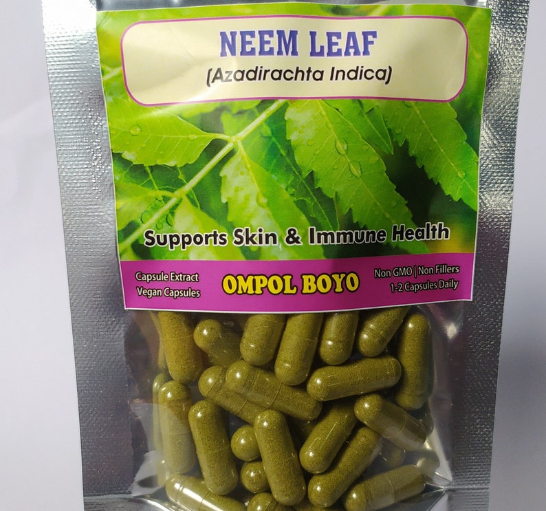 Natural Neem Leaf Capsules Extract High Quality Etsy