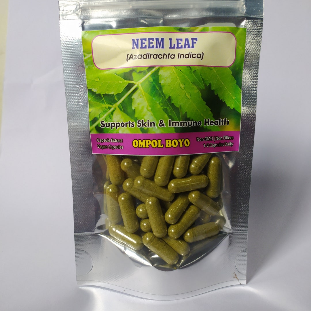 Natural Neem Leaf Capsules Extract High Quality Etsy