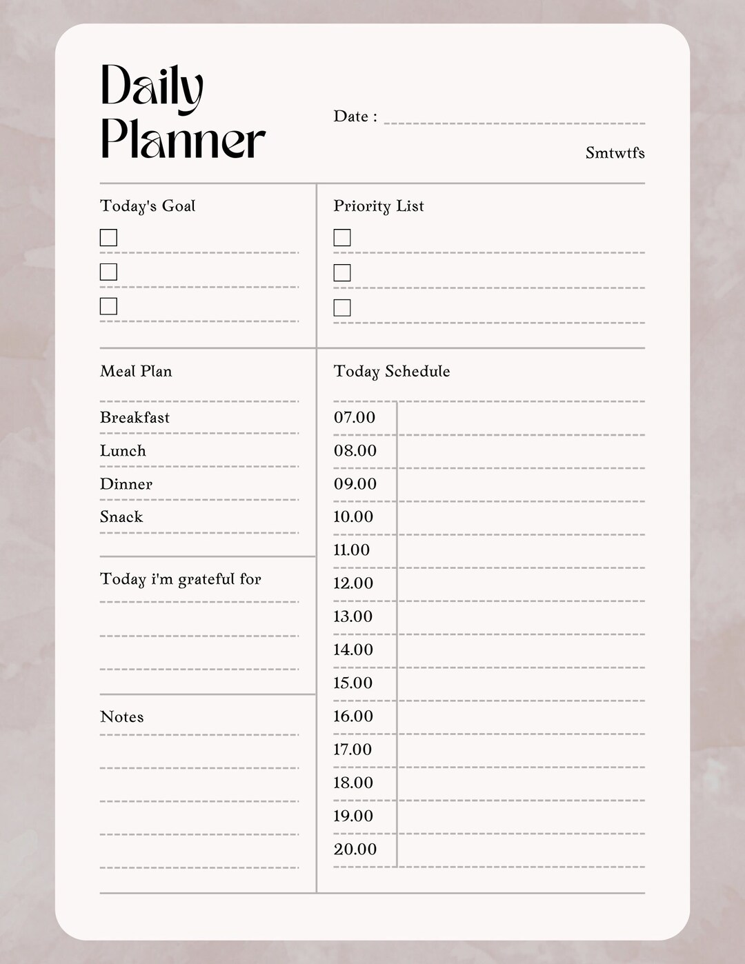 Daily Productivity Planner, Schedule, Planning for Busy Moms, Printable ...
