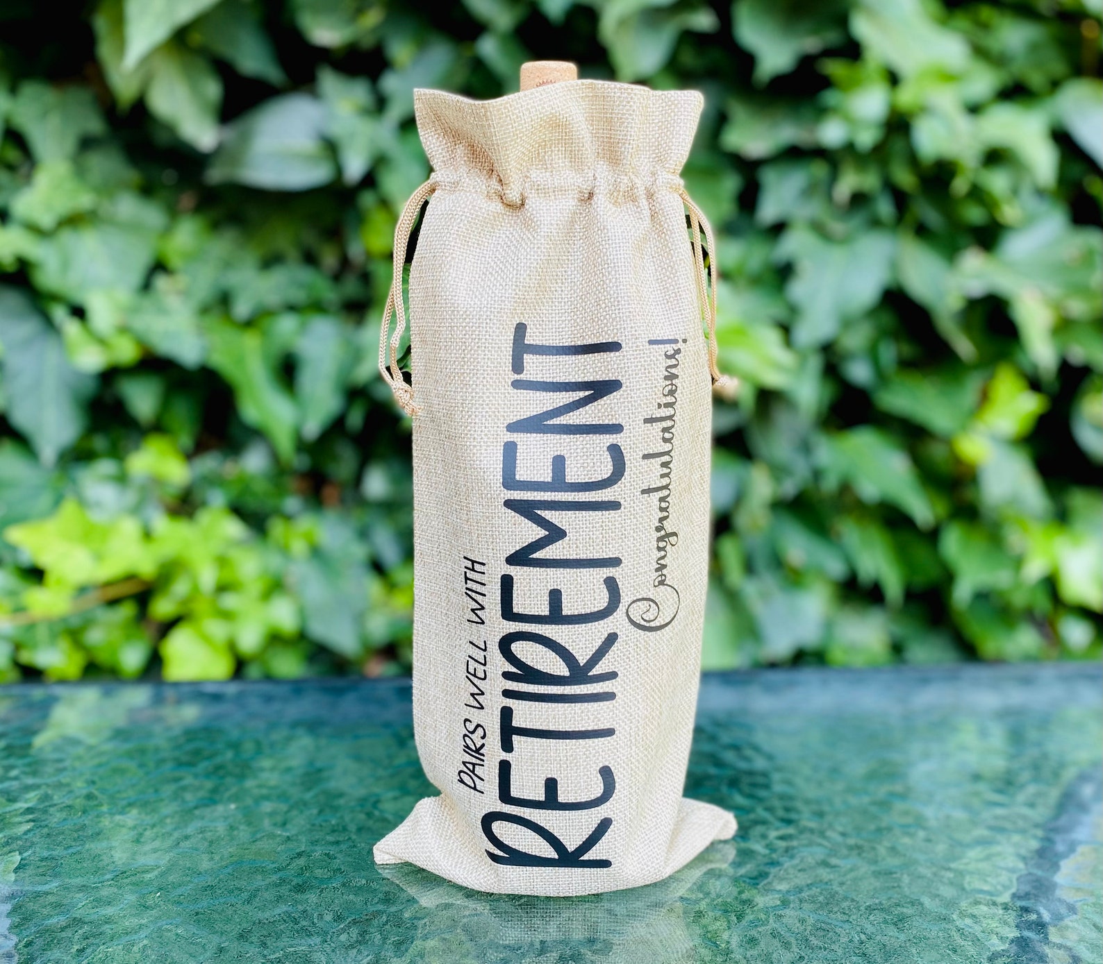 Pairs Well With Retirement Wine Gift Bag Retirement Gift Etsy