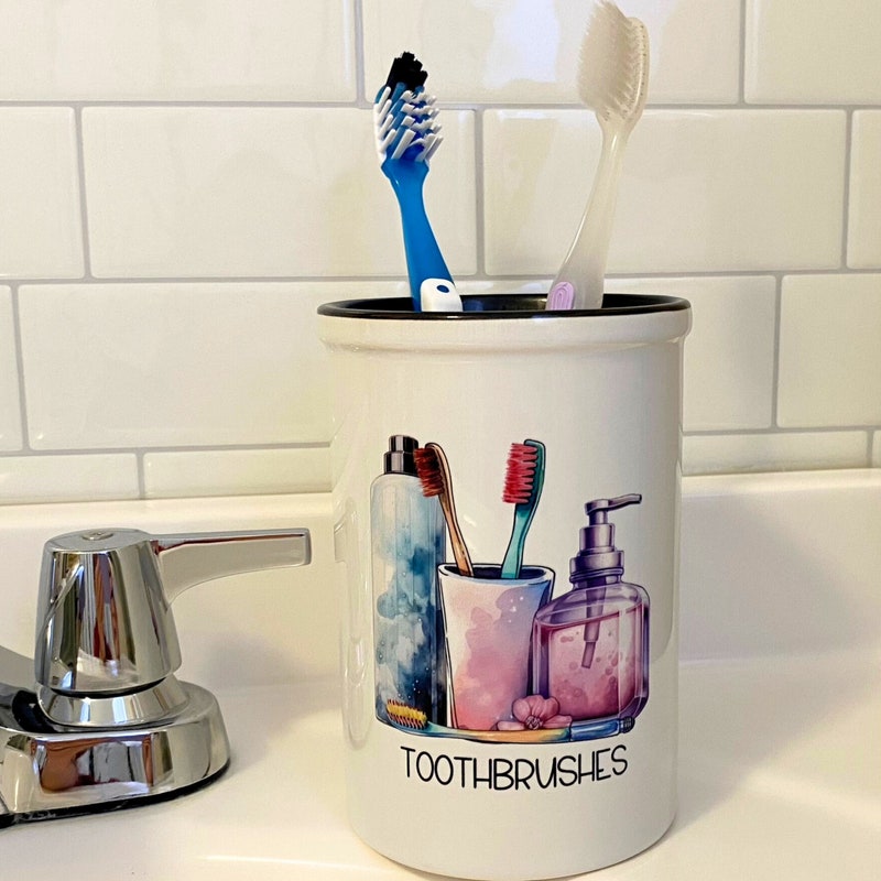 Ceramic Toothbrush Holder - Etsy