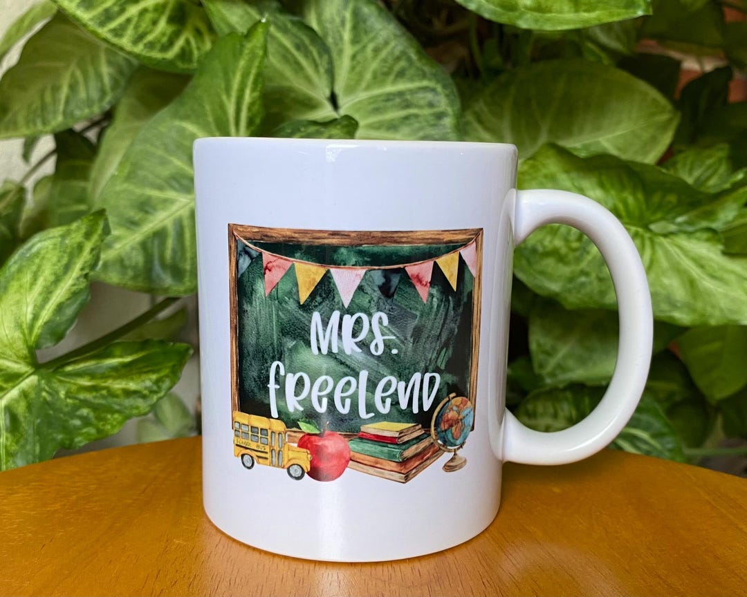 Personalized Gift for Teacher, Teacher Name Mug, Custom Teacher Mug