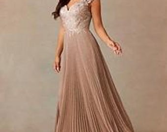 NEW - Dusty Rose A-Line V-Neck Shimmer Knit Dress - Size 12