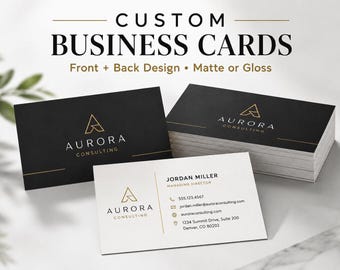 Custom Business Cards | Double Sided Full Color | Matte or Gloss | Personalized Business Card Printing