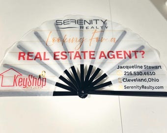 Custom Clack Fan | Large Sublimation Fan | Personalized Party Fan | Event & Travel Fan