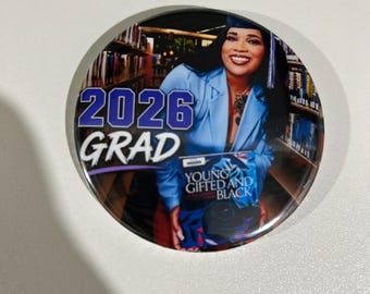 Custom Photo Buttons: Funeral Pins  (2, 3, 5 Inch)