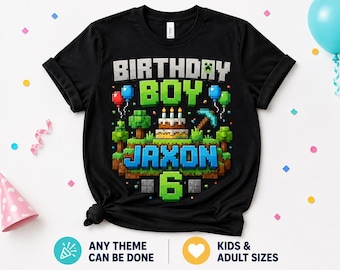 Custom Family Birthday Shirt Package | Any Theme | Matching Party Shirts for Kids & Adults